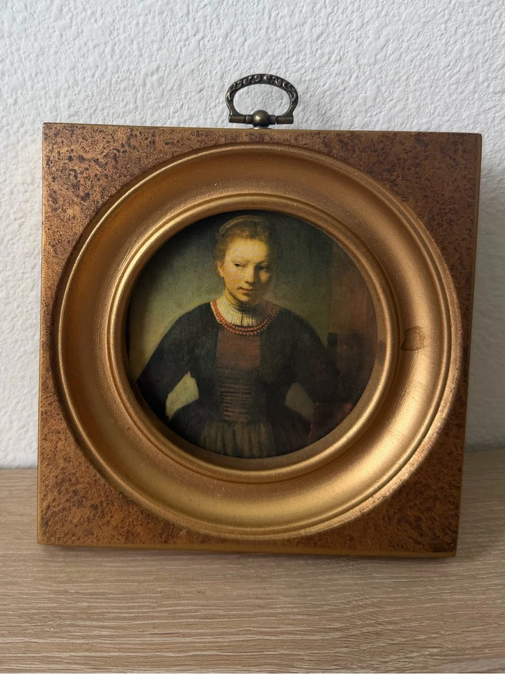 Vintage Style Gold Framed Portrait Wall Accent